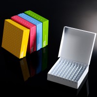 100-well, 2-in ID-Color™ Cardboard Freezer Boxes, 5 pcs. 
