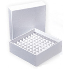 81-well, 2-in Super White Coated Cardboard Freezer Boxes