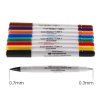 Dual point cryogenic water-resistant marker, 8 pcs, assorted color 