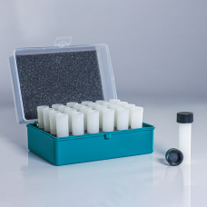 24 Well Polyethylene Vial Sets with Unlined Caps (Case of 10 vial sets, 240 vials) 
