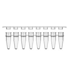 0,1 ml 8-Strip qPCR Tubes, with clear cap, PakGent