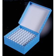 Krabička ID-Color pro uskladnění vzorků včetně plastové mřížky, pro 81 zkumavek, 5 ks (BIOLOGIX)