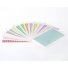 Štítky kruhové ⌀ 7.1 mm, pro 0,2 ml PCR zkumavky, různé barvy, 2 400 ks