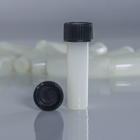 Polyethylene vials, 4 ml, threaded with unlined polypropylene screw cap - 240 count 